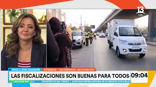Motorista sin licencia intenta escapar de fiscalización en San Joaquín. Tu Día, Canal 13