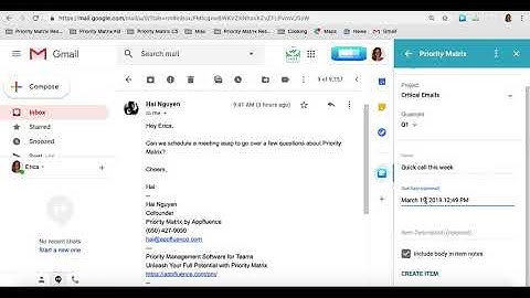 Gmail Extension for Managing and Prioritizing Emails- Priority Matrix