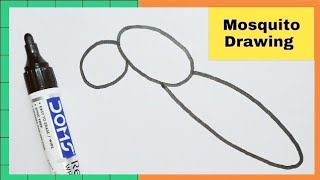 How To Draw A Mosquito Step By Step | Mosquito Drawing Very Easy | Easy Drawing | Drawing Steps 101 News