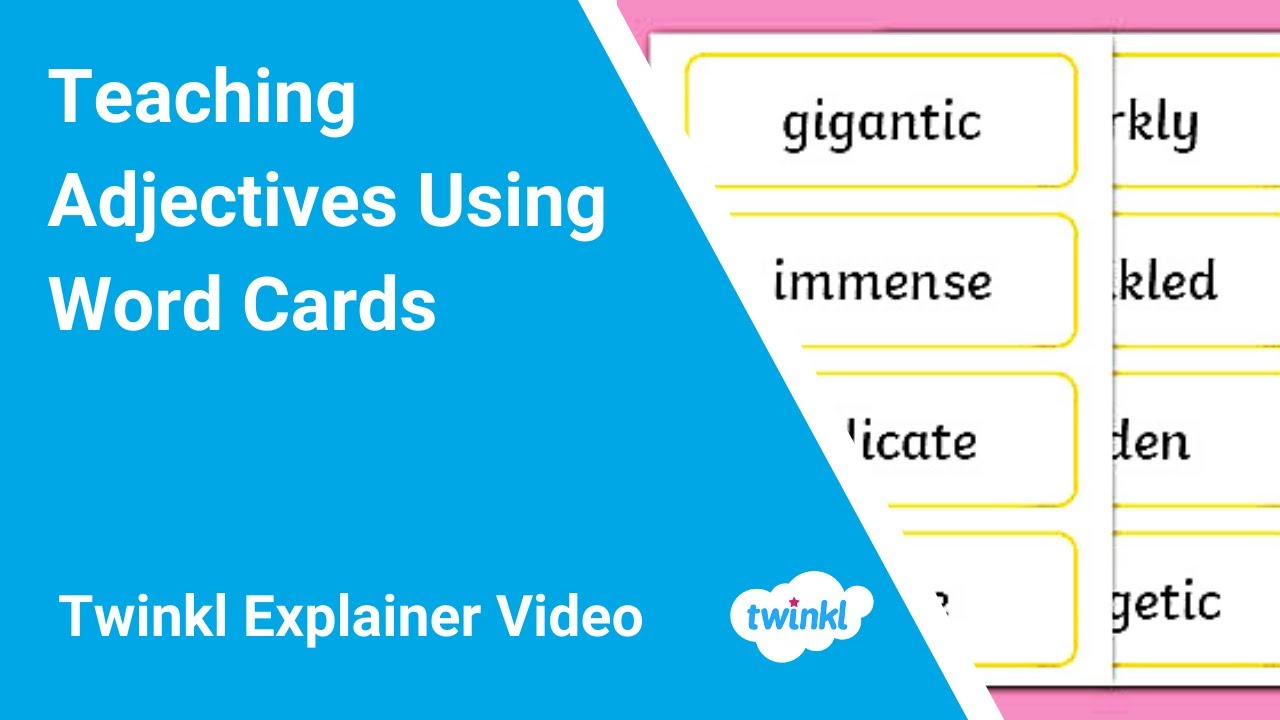 Interesting Adjective Synonym Cards, Parents