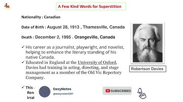 A Few Kind Words For Superstition | Unit 8 | Humour and Satire | Class 11 Compulsory English Summary