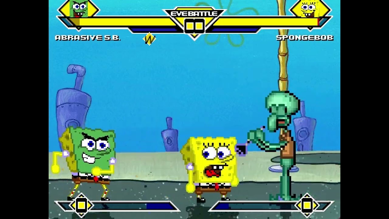 MUGEN: Abrasive Spongebob VS Spongebob