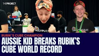 Aussie Kid Breaks Rubik’s Cube World Record