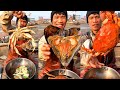 Fishermen eating seafood dinners are too delicious 666 help you stir-fry seafood to broadcast live二六