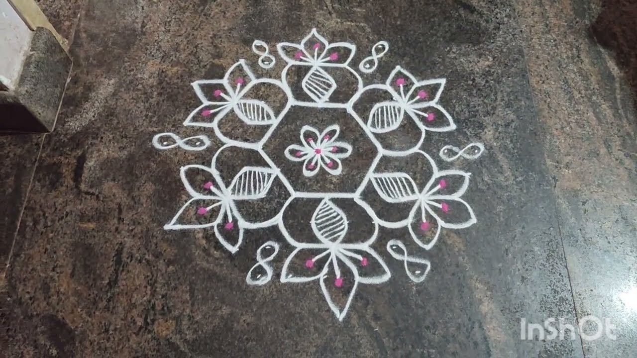 🪻🪻 11*6 ಚುಕ್ಕಿಯ ಸುಂದರವಾದ ರಂಗೋಲಿ 🪻🪻