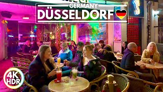 🇩🇪 Düsseldorf Germany, Saturday Night with Lots of Beer in 2024, 4K HDR 60FPS City Walk
