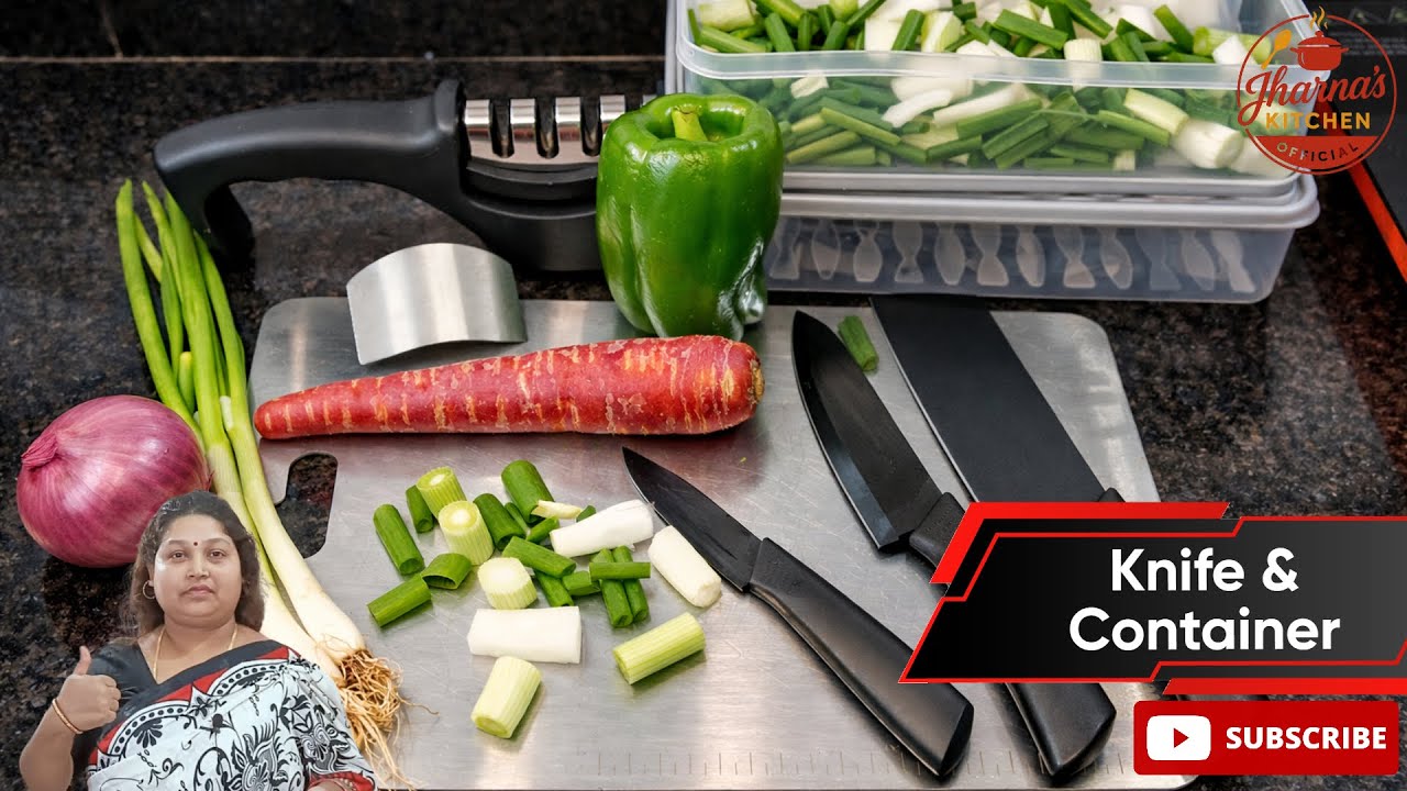 Kitchen Knife & Storage Container Review | Honest Kitchen Essentials Review | Jharna’s Kitchen