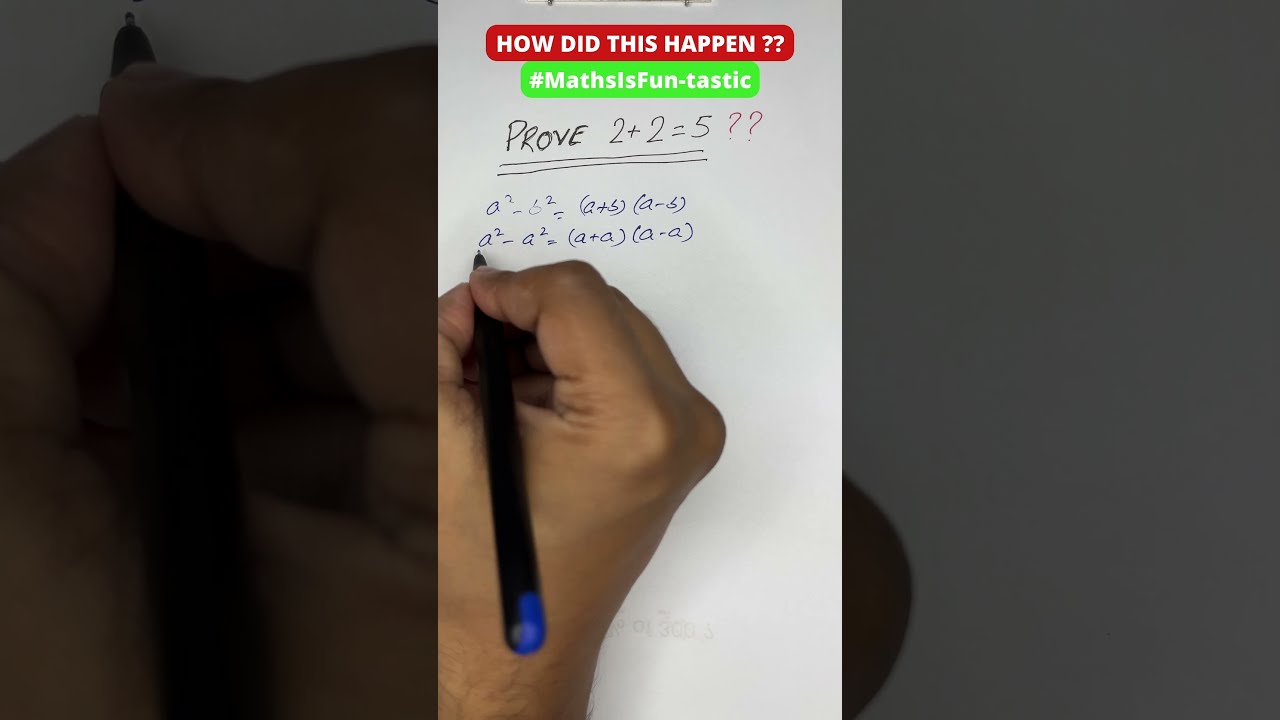 Can we prove 2 + 2 = 5 ? | Maths trick #maths #mathematics #interesting