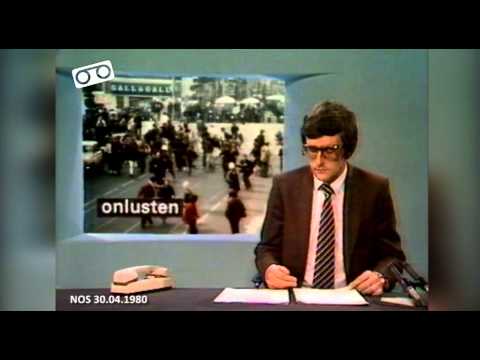 NOS Journaal - De Krakersrellen in Amsterdam (30.04.1980)