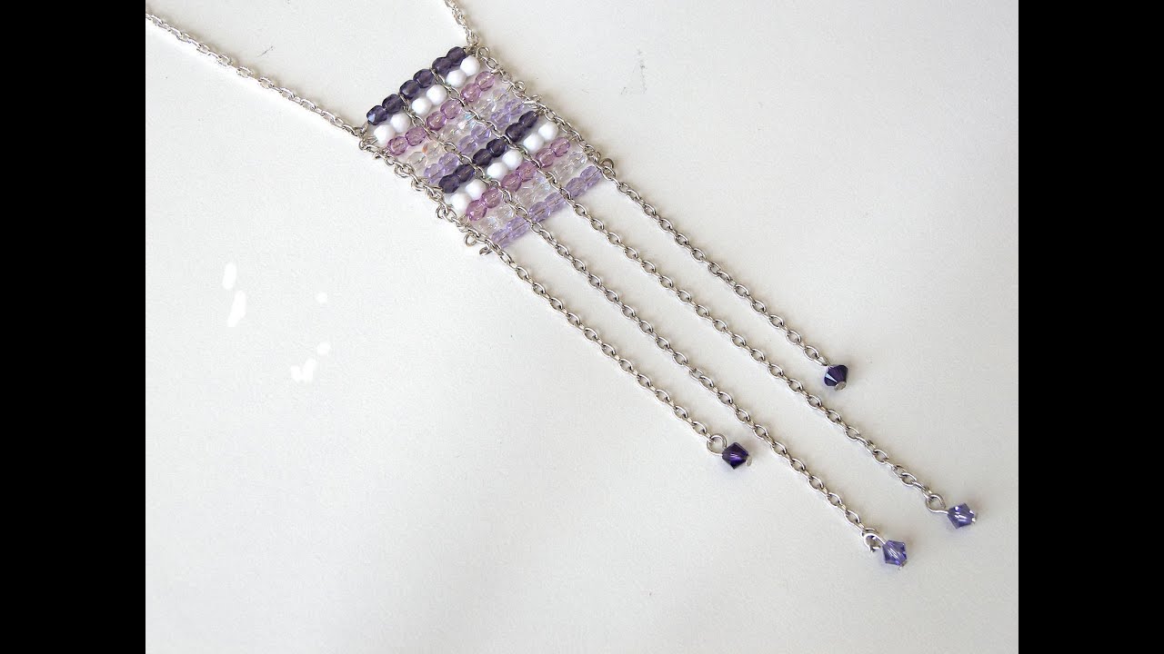 Abalorios - Collar con cadena y facetadas de bohemia