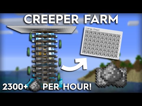 Minecraft Creeper Farm - Efficient Creeper Only Design