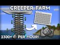 Minecraft Creeper Farm - Efficient Creeper Only Design - 1.16/1.15