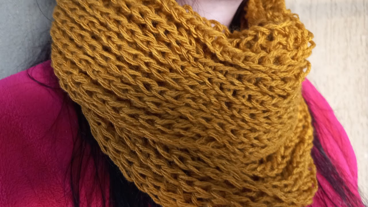 GOLA....ponto inglês....tricô muito fácil...🧶🪡