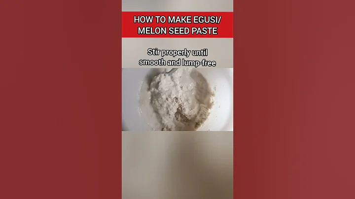 HOW TO MAKE EGUSI/MELON SEED PASTE #shorts