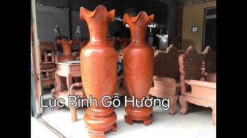Cặp Lục Bình 1m7 Dk51 Gỗ Hương - Đồ Gỗ Huy San