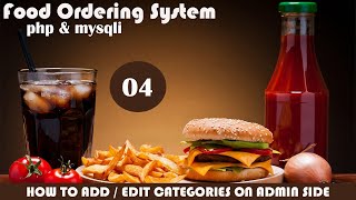 How to Add Edit Categories on Admin Side in the Food Ordering System in PHP