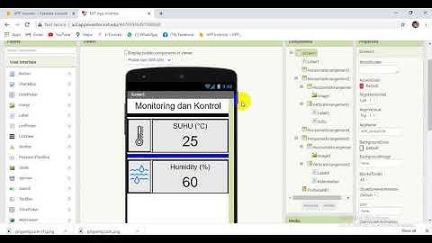 MONITORING SUHU DAN KELEMBABAN APP INVENTOR DAN FIREBASE