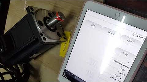 Testing Misubishi 2kW HG-RR203 Servo motor // MR-J4-350A by using ipad