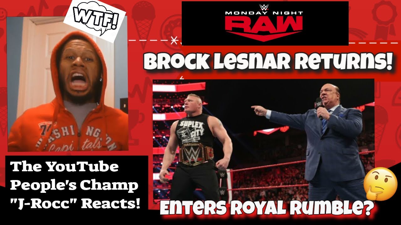 Brock Lesnar Returns To Enter Royal Rumble Reactions Brock Lesnar