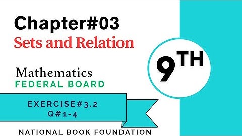 Exercise 3.2 || Question 1,2,3,4 || Class 9 Math National Book Foundation