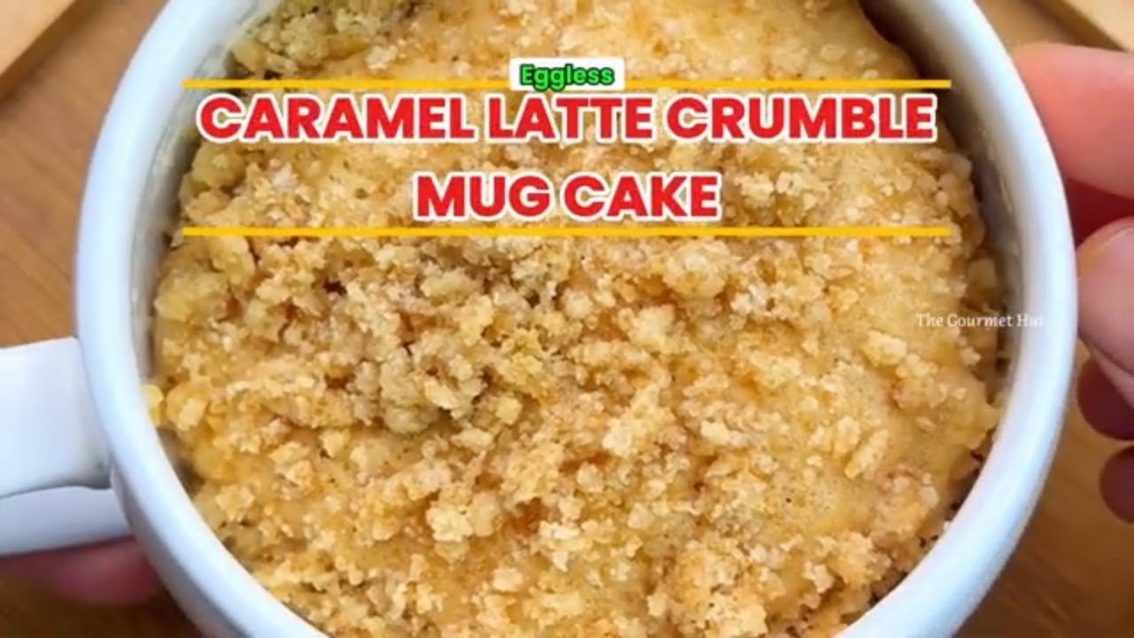 Caramel Latte Crumble Mug Cake | No Baking Skills Needed!