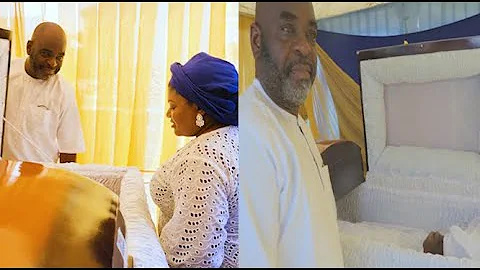 See The Heartbreaking Moment Yoruba Actor Funsho Adeolu Say Final Goodbye To His Late Mother