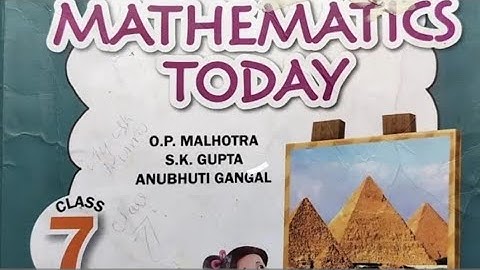 Class 7 ICSE Mathematics today Chapter 11 B solution part 1  by Divya Maithani