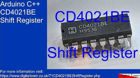#71 Arduino C++ CD4021B Shift Register Single and Multiple Chips