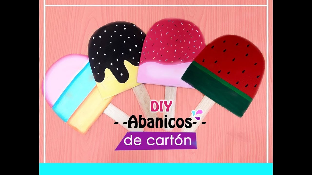 Como hacer abanicos de cartón reciclado - YouTube