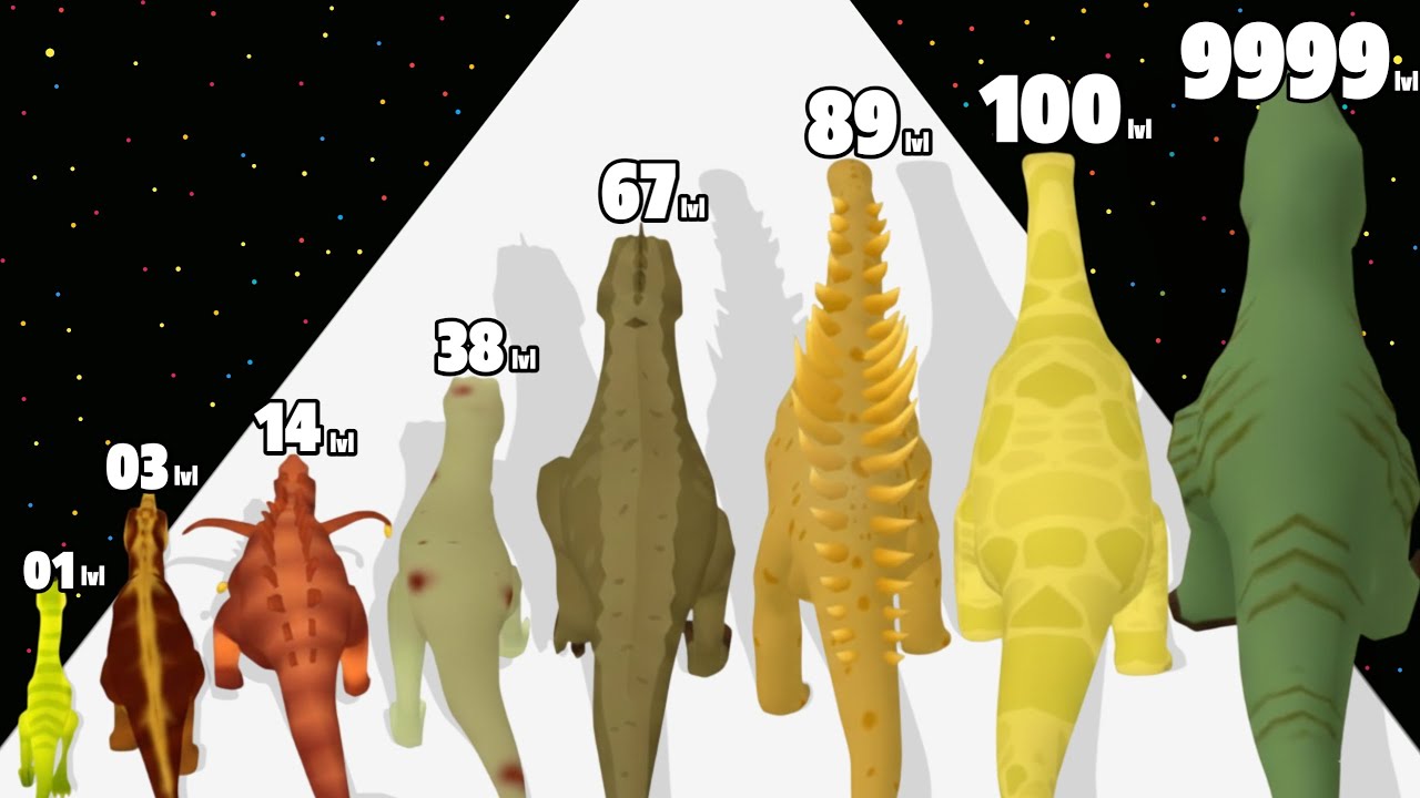 Dino Runner Evolution - Level Up Dinosaur Max Level Gameplay