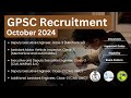 GPSC Recruitment October 2024 | Civil & Mechanical Engineering Class-1, 2, 3