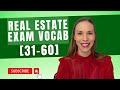Must know real estate exam terms 3160 2024