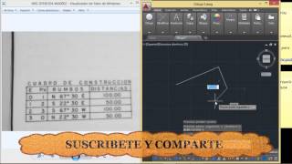 Como dibujar plano en Auto Cad con rumbos topográficos screenshot 2