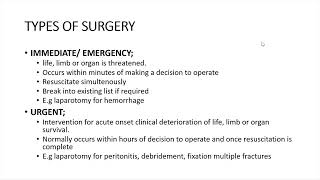 PERIOPERATIVE CARE OF A SURGICAL PATIENT
