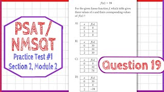 PSAT / NMSQT Question 19 from  Practice Test 1 Section 2 Module 2
