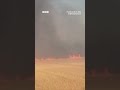 Grass fires burn close to homes in Romford