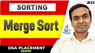 Merge Sort in Java Using Recursion | Divide & Conquer Explained | DSA in Java Full Course #23