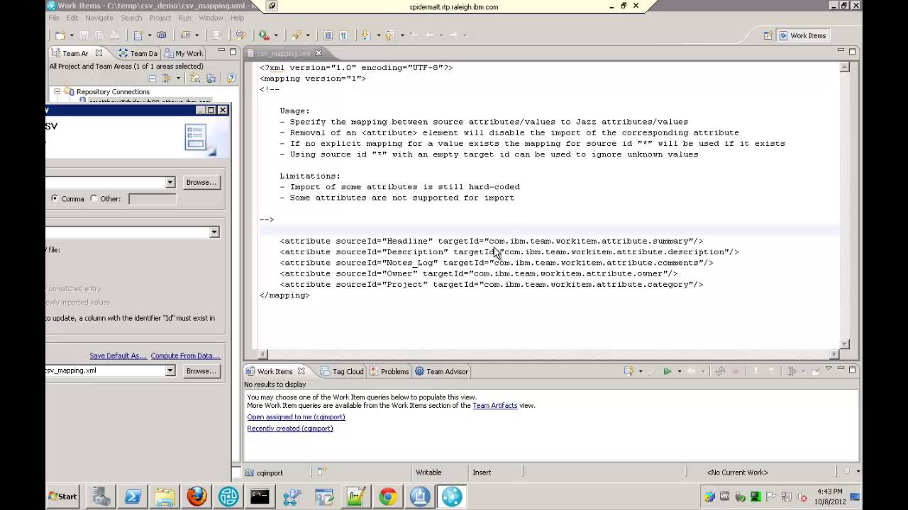 Import ClearQuest records into Rational Team Concert