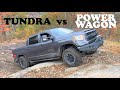 Tundra vs Power Wagon Off-Roading 4x4 - Very Rough Run Through Rock Mountain Trails