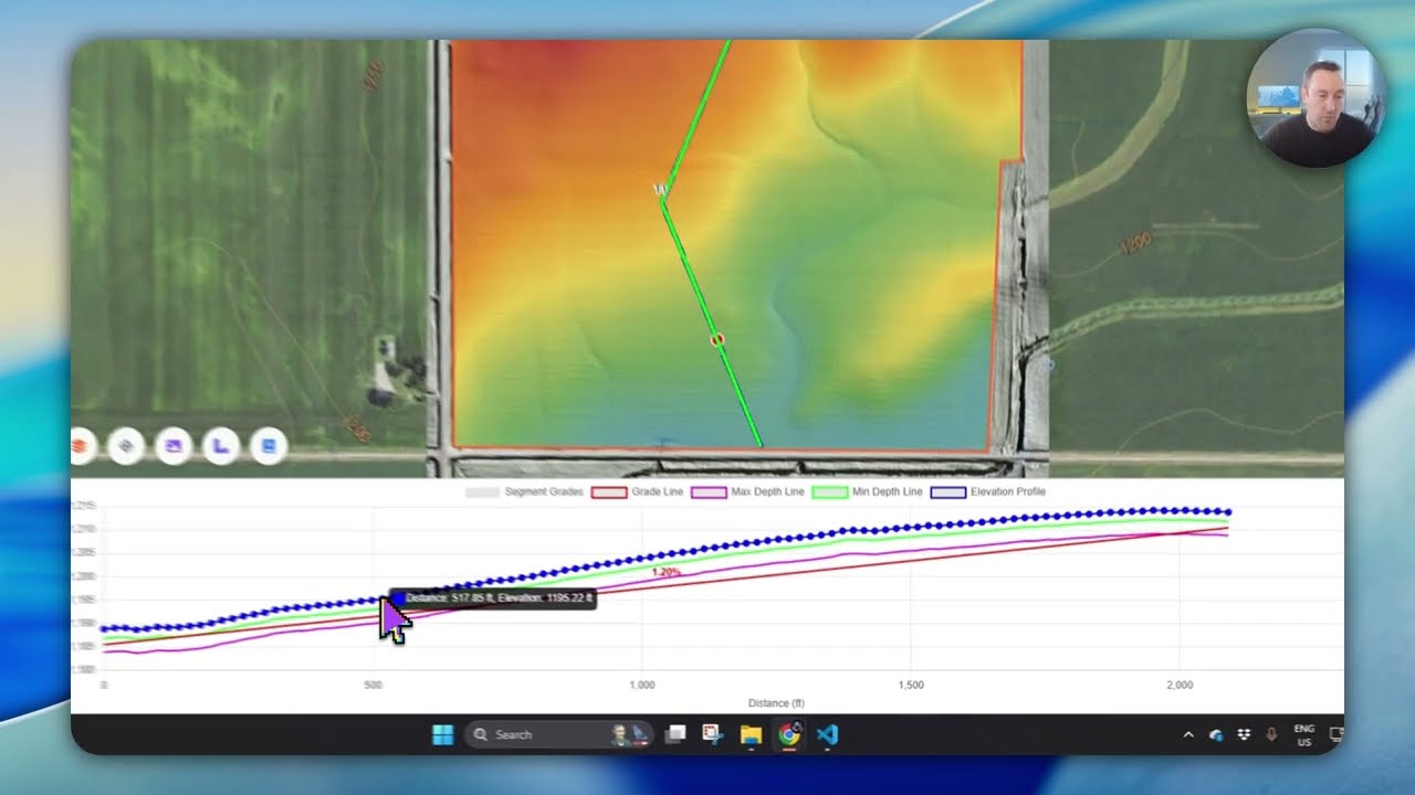 Auto Best-Fit Grade vs Manual Grade Lines for Tile Drainage | Geo-Surface Tutorial