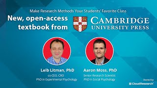Research In the Cloud: An Introduction to Modern Methods in Behavioral Science Textbook Webinar