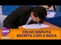 Celso e Castanhari disputam escrita com a boca | Teleton+