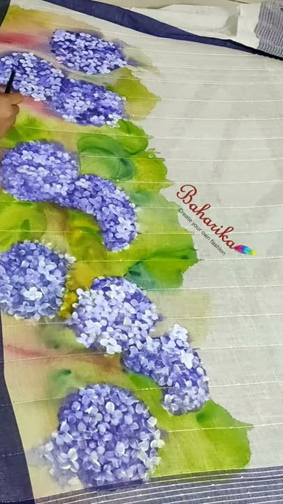 Hydrangea flowers fabric paint | Sadia Islam Mitu| Baharika| 2021
