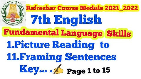 Refresher Course Module 7th English @dm-1965