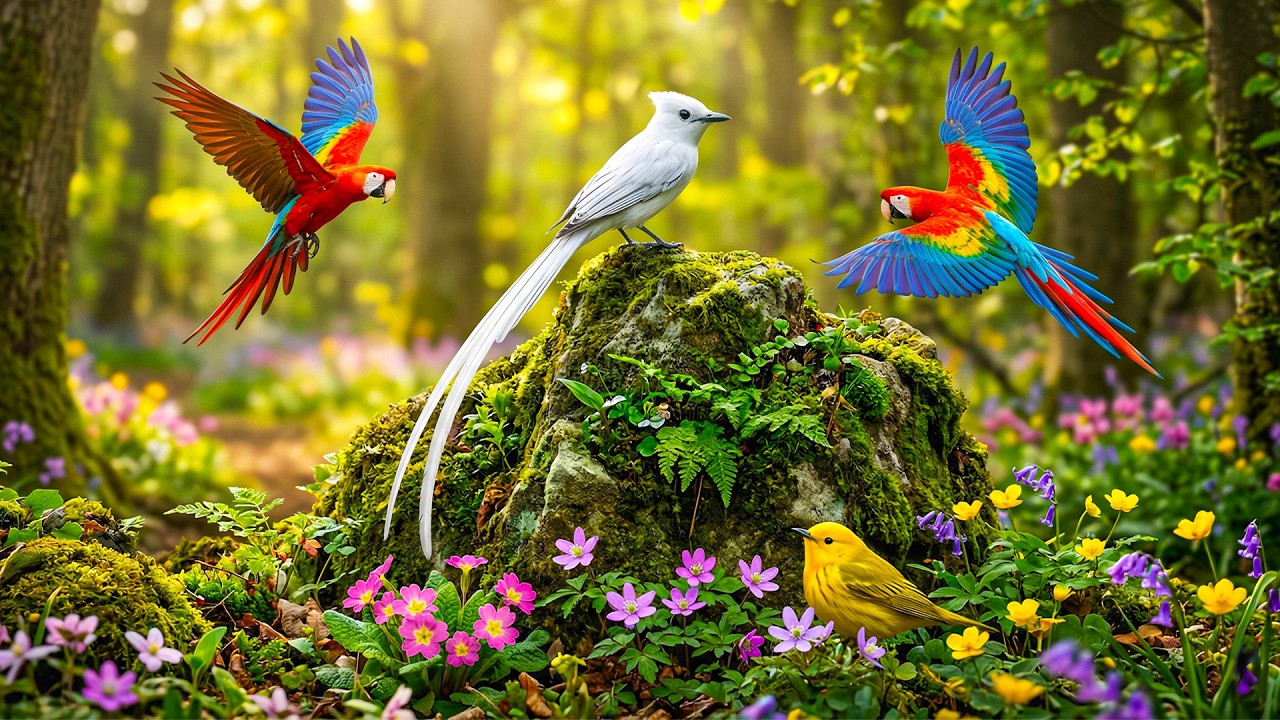 🕊 Peaceful Bird Sounds & Relaxing Piano Music 🎹 Calm Music for Stress ...