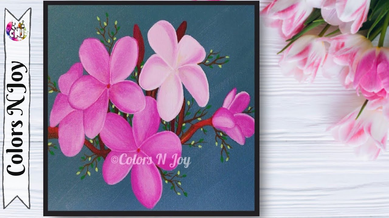 Plumeria Flower Acrylic Painting Tutorial YouTube