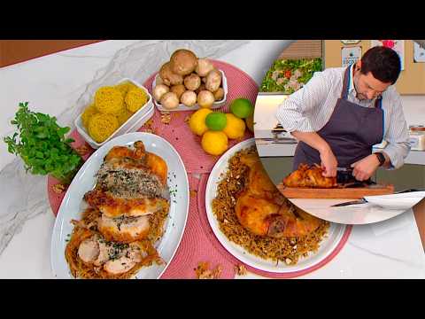 Magnificent Stuffed Chicken with a Sensational Angel Hair Pasta and Lentil Side Dish