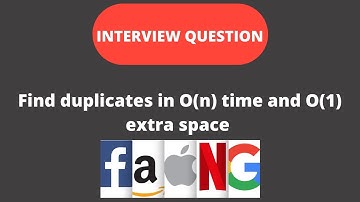 Find Duplicate Elements in Array in O(n) time and O(1) Extra Space