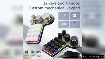 12 Keys 4 Knobs Programming Custom Macro Keyboard RGB Mechanical Keyboards For Gaming Keypad Hotswap