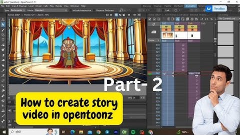 create story video in opentoonz part 2, opentoonz animation tutorial